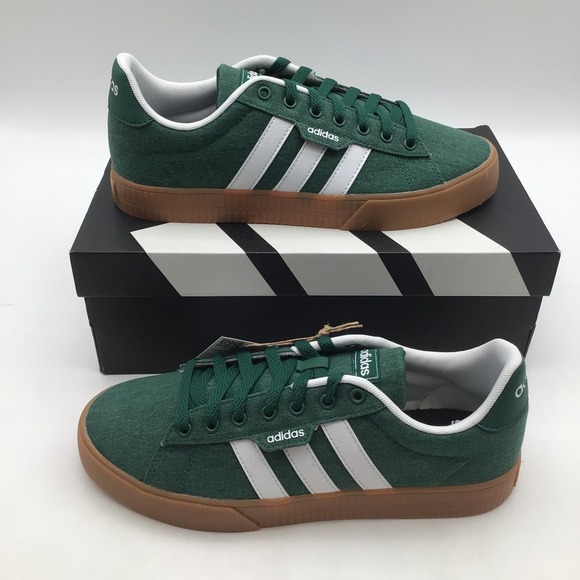 adidas Other - Adidas Daily 3.0 Mens Green Canvas Gum Sole Sneakers‎ IF7487 Size 8 NEW